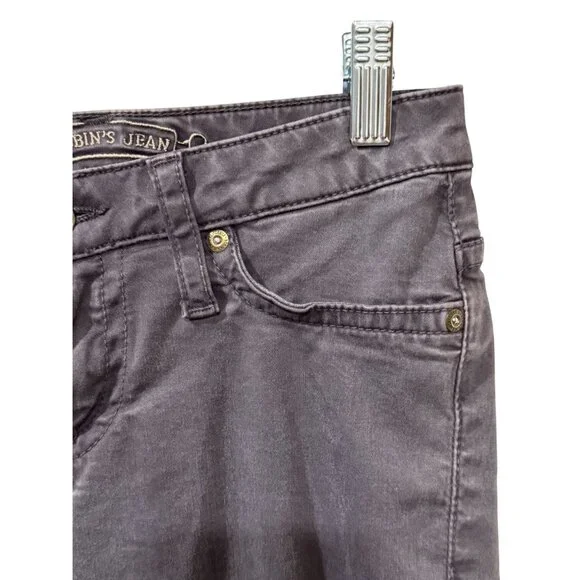 Robins Jean Womens Black Straight-Leg Jeans Embroidered Wings Size 25 - Picture 3 of 8